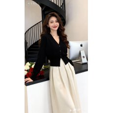 批发秋冬季女装法式小香风<b class='q'>连衣裙</b>温柔系穿搭韩剧富家千金两件套装裙子