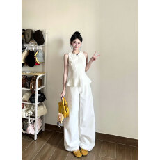 批发夏装2026茶系穿搭一整套减龄洋气高级感可盐可甜小个子短袖套装<b class='q'>女</b>