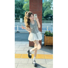 批发韩系t恤蕾丝短袖上衣女装夏季高腰半身<b class='q'>裙</b>白色<b class='q'>花苞</b>短<b class='q'>裙</b>两件套套装