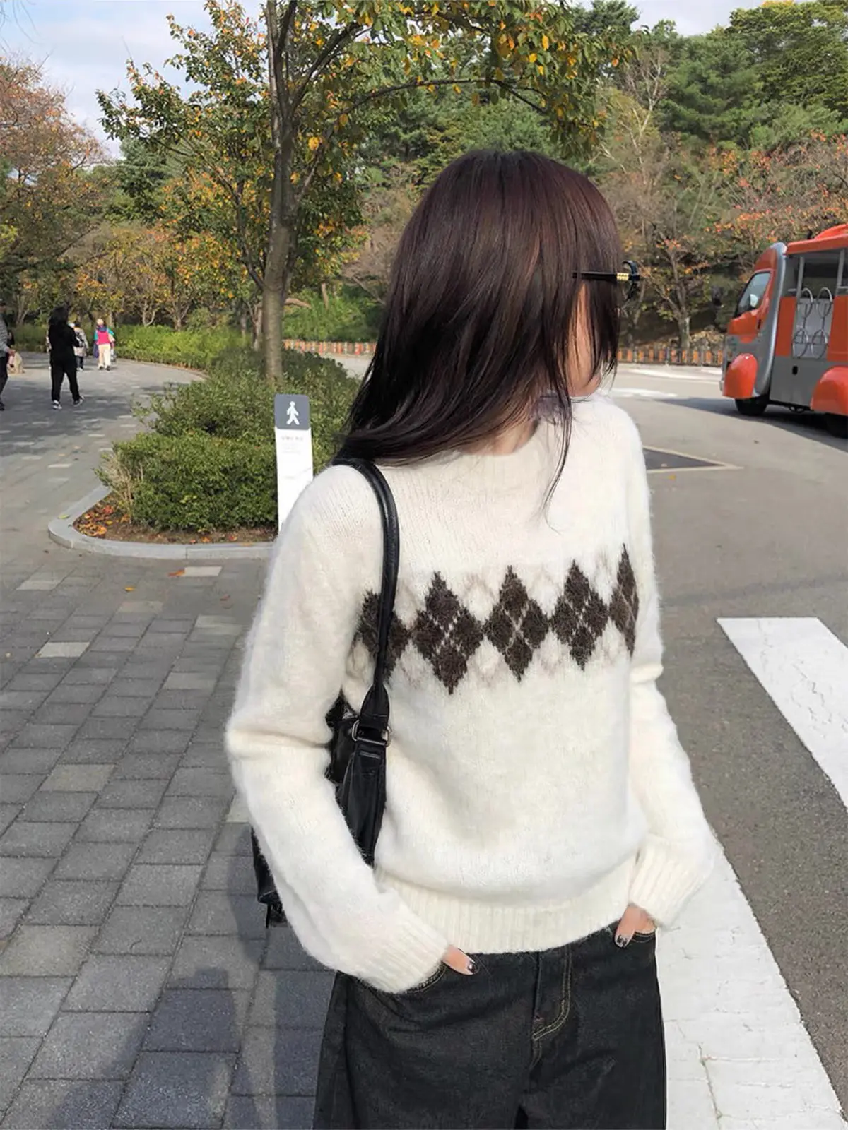 페어아일 다이아몬드 패턴 니트 상세 이미지 1