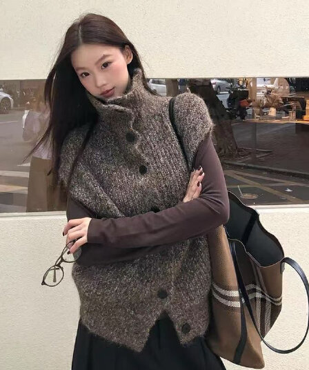 풀오버 스웨터 여자 가을 느긋한 고급 센스 맨위 그레이트 과소 평가 요리 한 분위기 센스 몸매 가꾸기 니트 스웨터
