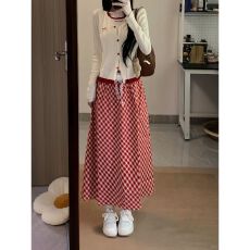 批发早秋季女装韩系学院风格子连衣裙子女2025新款法式气质<b class='q'>套装</b>长裙夏