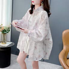 批发实价官方图夏季2025超火ins提花设计Polo领长袖<b class='q'>开衫</b>衬衫女