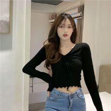 批发【官图2*2人棉螺纹260克】秋冬2025新款长袖<b class='q'>T</b><b class='q'>恤</b>女修身显瘦打底衫