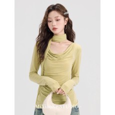 批发【官图人棉260克】2025秋冬新款时尚百搭长袖<b class='q'>T</b><b class='q'>恤</b>女修身显瘦打底衫