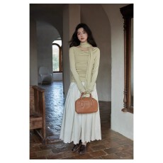 批发【官图人棉260克】秋冬2025新款长袖<b class='q'>T</b><b class='q'>恤</b>女修身显瘦纯色女士打底衫