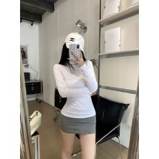 批发美式复古长袖T恤女秋冬2025新款时尚百搭休闲简约纯色女士<b class='q'>打底衫</b>