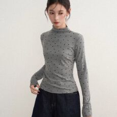 批发【官图1*1螺纹德绒220克】美式复古复古<b class='q'>长袖</b><b class='q'>T</b><b class='q'>恤</b>女修身显瘦打底衫