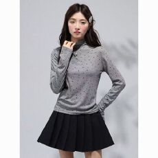 批发【官图1*1螺纹德绒220克】美式复古<b class='q'>长袖</b><b class='q'>T</b><b class='q'>恤</b>女时尚百搭打底衫ins潮