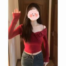 批发【官图人棉】美式复古<b class='q'>街头</b>长袖T恤女修身显瘦时尚百搭上衣女ins潮