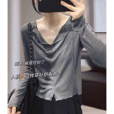 批发【官图莱雅消光】秋冬新款<b class='q'>修身</b>显瘦长袖T恤女时尚百搭纯色<b class='q'>打底衫</b>