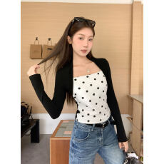 官图1*1冰丝螺纹秋冬新款长袖T恤女休闲百搭修身显瘦上衣女潮