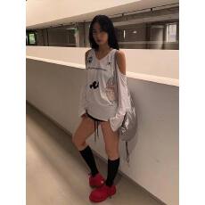 批发【官图有氨直贡尼】韩版复古修身显瘦长袖T恤女休闲百搭辣妹上衣