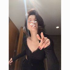 批发【官图冰丝螺纹蕾丝】韩版拼接设计感V领长袖t恤女修身显瘦上衣潮