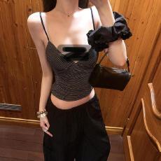 批发【官图天丝爽棉210克】美式复古<b class='q'>街头</b>吊带背心女设计感小众上衣潮