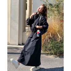 批发黑色工装风套装裙<b class='q'>女</b>秋冬2026新款韩系休闲冲锋衣外套<b class='q'>半身裙</b>两件套