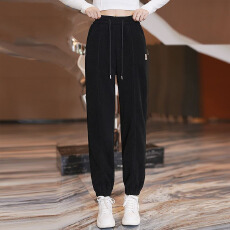 批发束脚<b class='q'>哈伦裤</b>女夏季2026春夏秋新款时尚休闲卫裤高腰宽松显瘦裤子潮