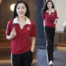 批发休闲运动套装女2026夏季新款洋气微胖减龄<b class='q'>显瘦</b>短袖<b class='q'>运动服</b>两件套潮
