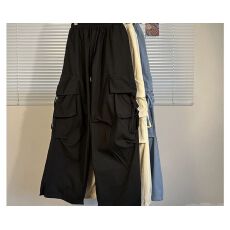 批发多巴胺穿搭美式复古工装裤男春秋夏季新款<b class='q'>休闲</b>时尚韩版潮流运动裤