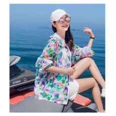 批发杭派精品防晒服女中长款宽松显瘦防晒衣薄款防晒衣2025年夏薄外套