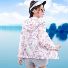 批发小个子防晒服小雏菊洋气女短款2026夏新款轻薄透气印花防晒<b class='q'>短外套</b>