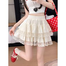 批发原版做法<b class='q'>蕾丝</b>蛋糕短裙女夏季高腰显瘦A字辣妹蓬蓬裙短款裙