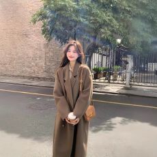 批发驼色呢子大衣女2025秋冬季<b class='q'>新款</b>毛呢外套高级感小个子今年流行