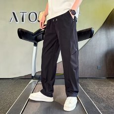 批发2025新款男士休闲裤春秋季韩版<b class='q'>潮</b>流宽松坠感阔腿拖地长裤百搭款