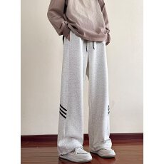 批发2025新款宽松休闲裤男韩版潮流百搭裤子<b class='q'>夏</b>季薄款坠感阔腿拖地长裤