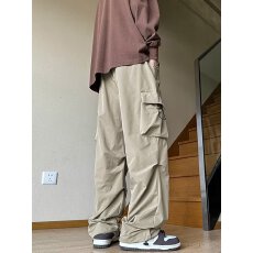 批发2025新款宽松休闲裤男韩版潮流百搭裤子<b class='q'>夏</b>季薄款坠感阔腿拖地长裤