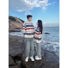 批发慵懒风纯色开衫男女潮流薄款毛衣外套超火cec港风ins学生百搭宽松