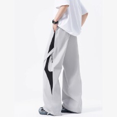 批发户外撞色伞兵冲锋裤男<b class='q'>春</b>秋新款美式宽松设计感直筒运动休闲长裤子