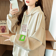 60632#实拍实价/纯棉华棉复牛奶丝/后包领/连帽口袋贴标卫衣外套