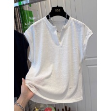 批发实价有缝标+原版面料 特大码240斤法式高级小飞袖<b class='q'>T</b><b class='q'>恤</b>女