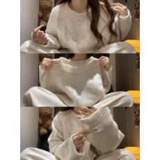 批发 特价毛衣 韩系慵懒风套头毛衣秋冬软糯别致针织衫上衣