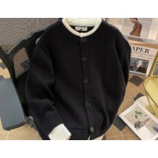 批发 特价毛衣 假两件圆领开衫cleanfit复古学院风情侣宽松毛衣