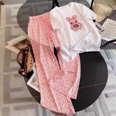 批发粉色运动休闲套装女<b class='q'>夏</b>2026新款时尚洋气减龄网红阔腿裤两件套薄款