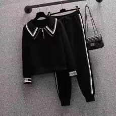 批发<b class='q'>大码</b>女装2026春秋新款胖妹妹时尚减龄显瘦卫衣休闲运动两件套装