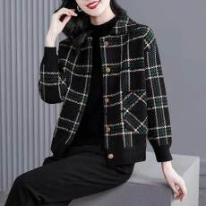 批发小个子呢子大衣<b class='q'>外套</b>女短款秋装2025新款高端宽松黑色<b class='q'>休闲</b>毛呢上衣
