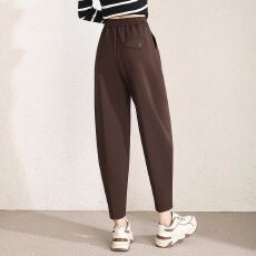 批发2815#官图 九分<b class='q'>哈伦</b>裤女春秋新款高腰直筒宽松显瘦休闲萝卜老爹裤