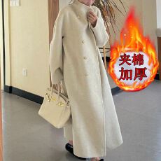 批发加厚保暖千金高级感<b class='q'>新款</b>毛呢大衣女中长款气质秋冬小个子毛呢外套