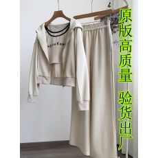 批发爆款】秋冬装<b class='q'>时尚</b>套装女网红高级感连帽卫衣洋气背心休闲三件套