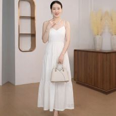 批发加内里】妈妈装大码法式吊带连衣裙子夏季女<b class='q'>气质</b>高级感收腰中长裙