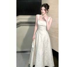 批发新款蝴蝶法式小众提花小<b class='q'>礼服</b>复古气质名媛修身收腰显瘦连衣裙夏季