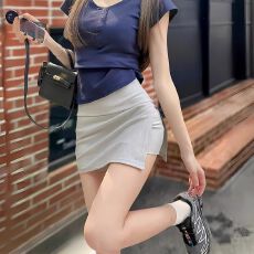 批发运动短裙女2025夏季新薄款开叉包臀裙裤休闲三分短裤裙瑜伽半身裙