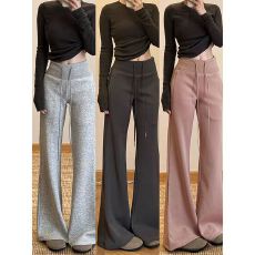 批发灰色微<b class='q'>喇叭</b><b class='q'>裤</b>女秋季2025新款高腰垂感显瘦卫<b class='q'>裤</b>休闲加厚<b class='q'>提</b><b class='q'>臀</b>运动<b class='q'>裤</b>