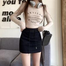 批发灰色运动短裙女夏季2026新款高腰a字<b class='q'>显瘦</b>半身裙包臀裙小个子裙裤.