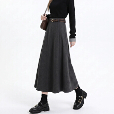 批发a字<b class='q'>裙</b>半身<b class='q'>裙</b>女秋冬2026新款今年流行灰色半<b class='q'>裙</b>高级感气质糯米<b class='q'>伞</b><b class='q'>裙</b>