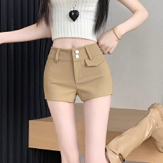 批发辣妹高腰紧身弹力a字休闲短裤女<b class='q'>夏</b>季百搭修身显瘦热裤