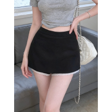 批发灰色短裙女夏季服蕾丝花边带<b class='q'>打底裤</b>外穿包臀裙裤